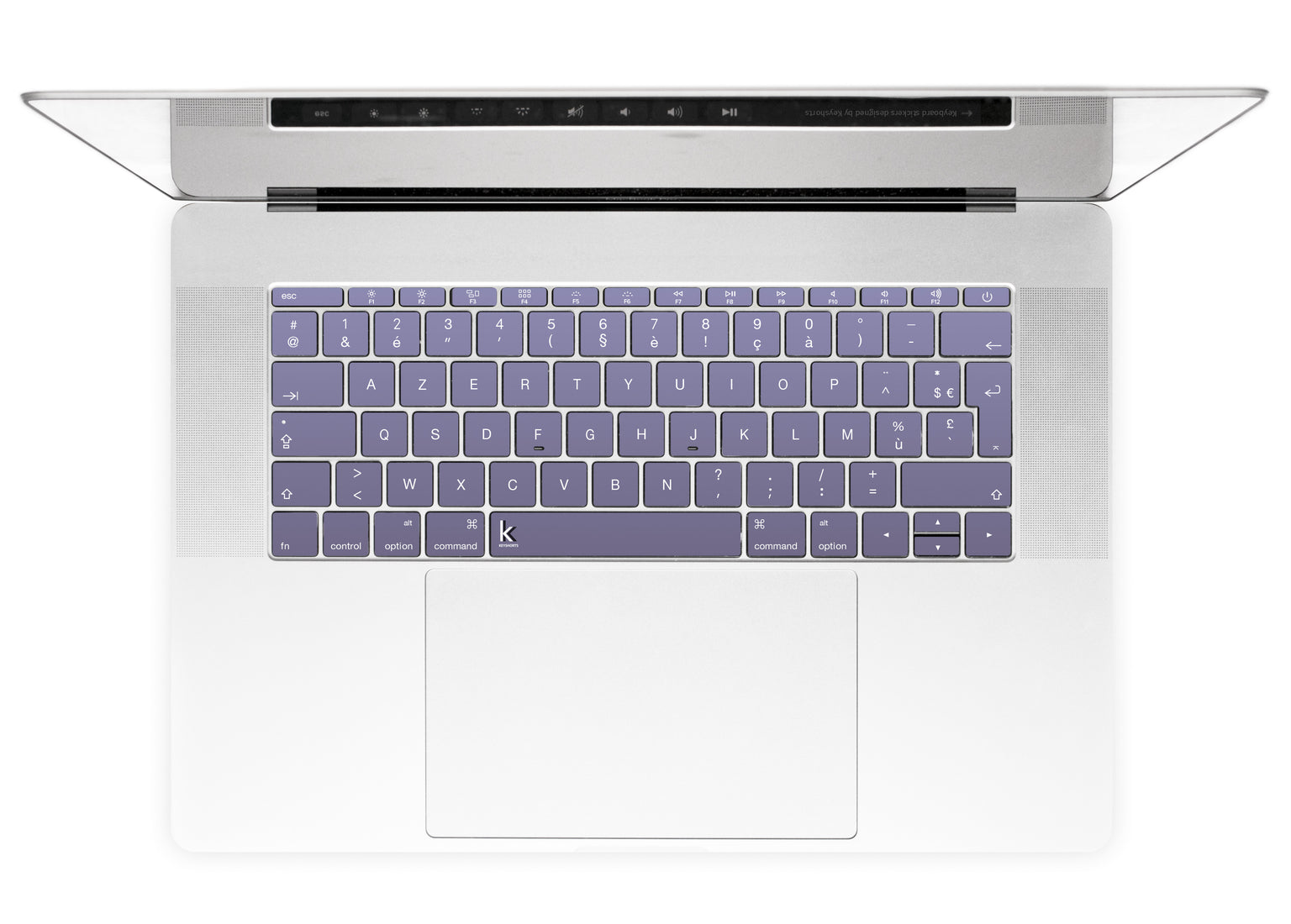 Orchid Gray MacBook Keyboard Stickers alternate French